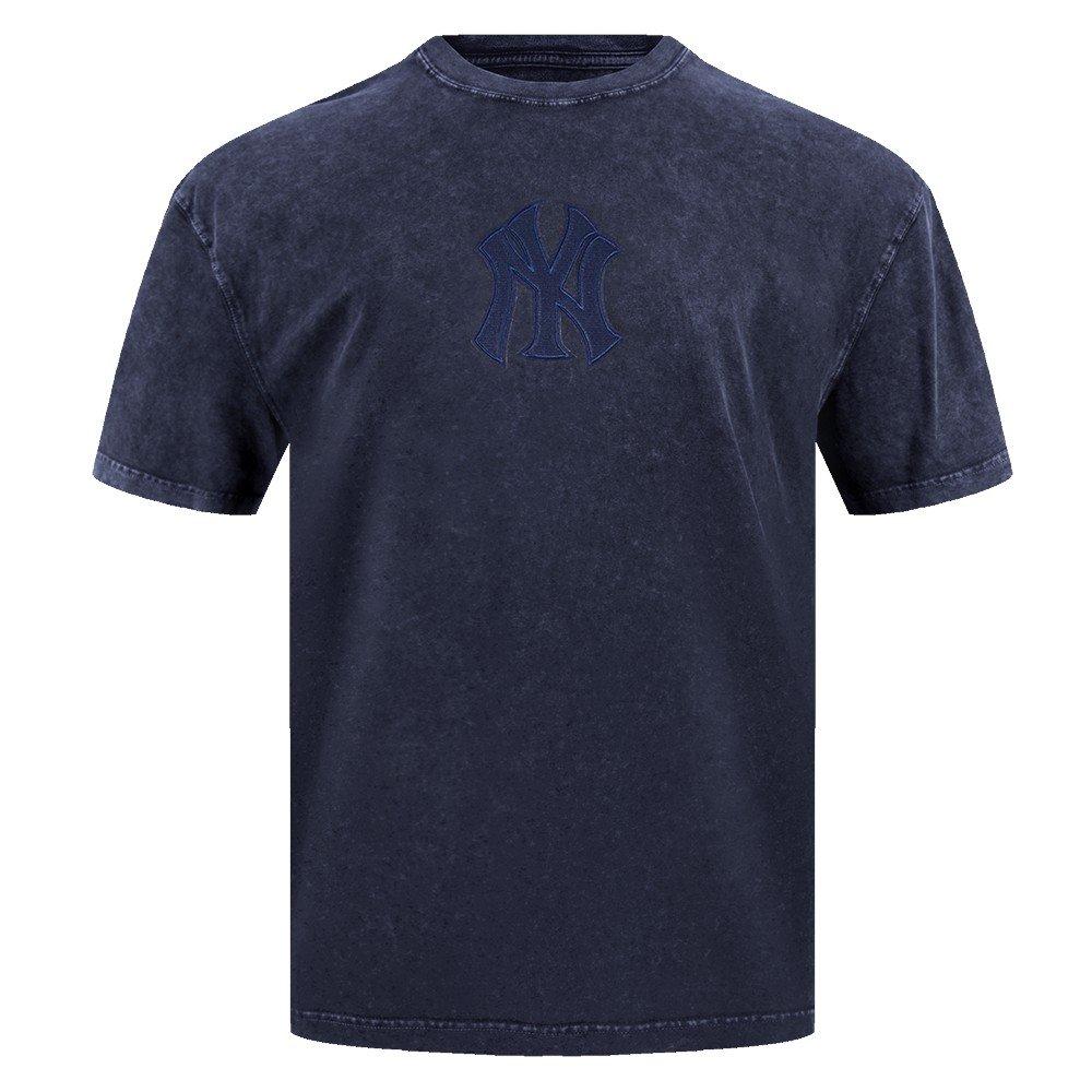 Pro Standard Men's MLB New York Yankees Washed Classic Enzyme CJ Drop Shoulder Tee - Navy - NAVY